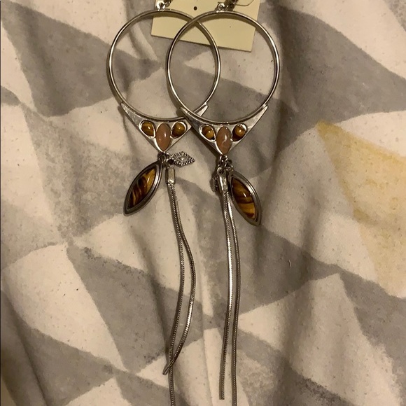 Free People Jewelry - Free People Jaxon Stone Hoop Earrings